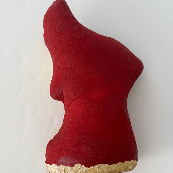 Handmade Haitian Santa Claus Figurine Red & Green Painted Paper Mache Christmas - Picture 5 of 5